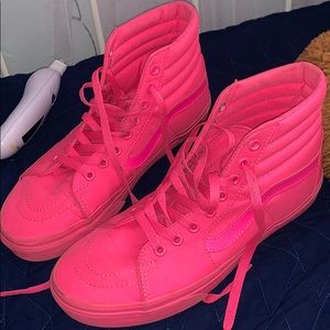 Neon Pink High Top Vans
